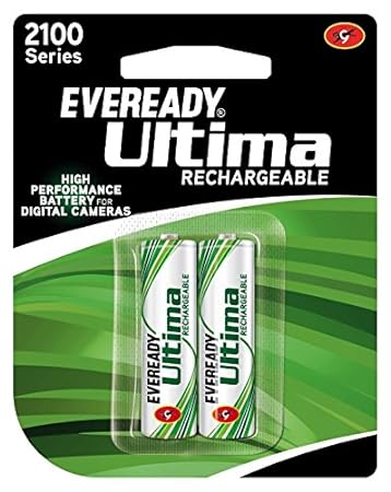 Eveready Ultima Rechargeable 2100 mAh NiMH Battery, Pack of 2
