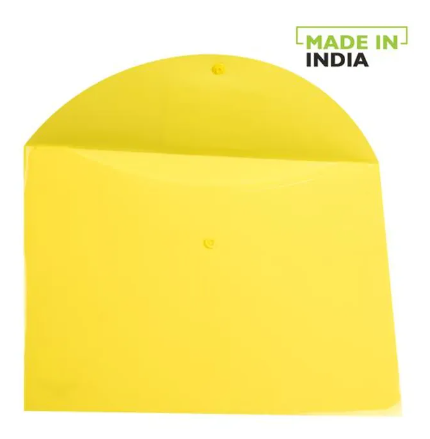 Ravi Agencies Button Folder Opaque - 14" x 10" With Snap Button Cover & Extra Pocket, 5 pcs