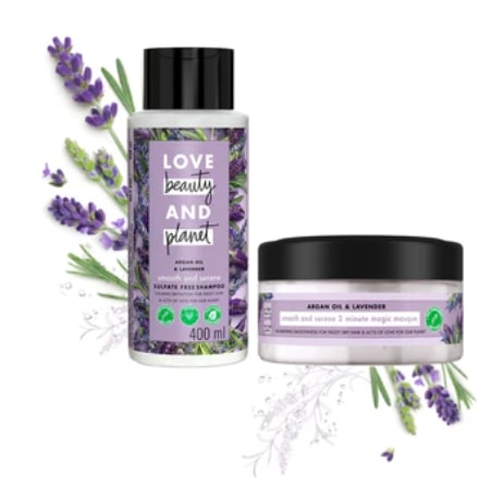 Love Beauty and PlanetArgan & Lavender Frizz Free Combo Shampoo & Mask - ( 400ml + 200ml )