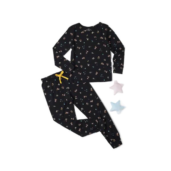 Jockey Girl's Super Combed Cotton Relaxed Fit Full Sleeve Printed T-Shirt and Pyjama Set