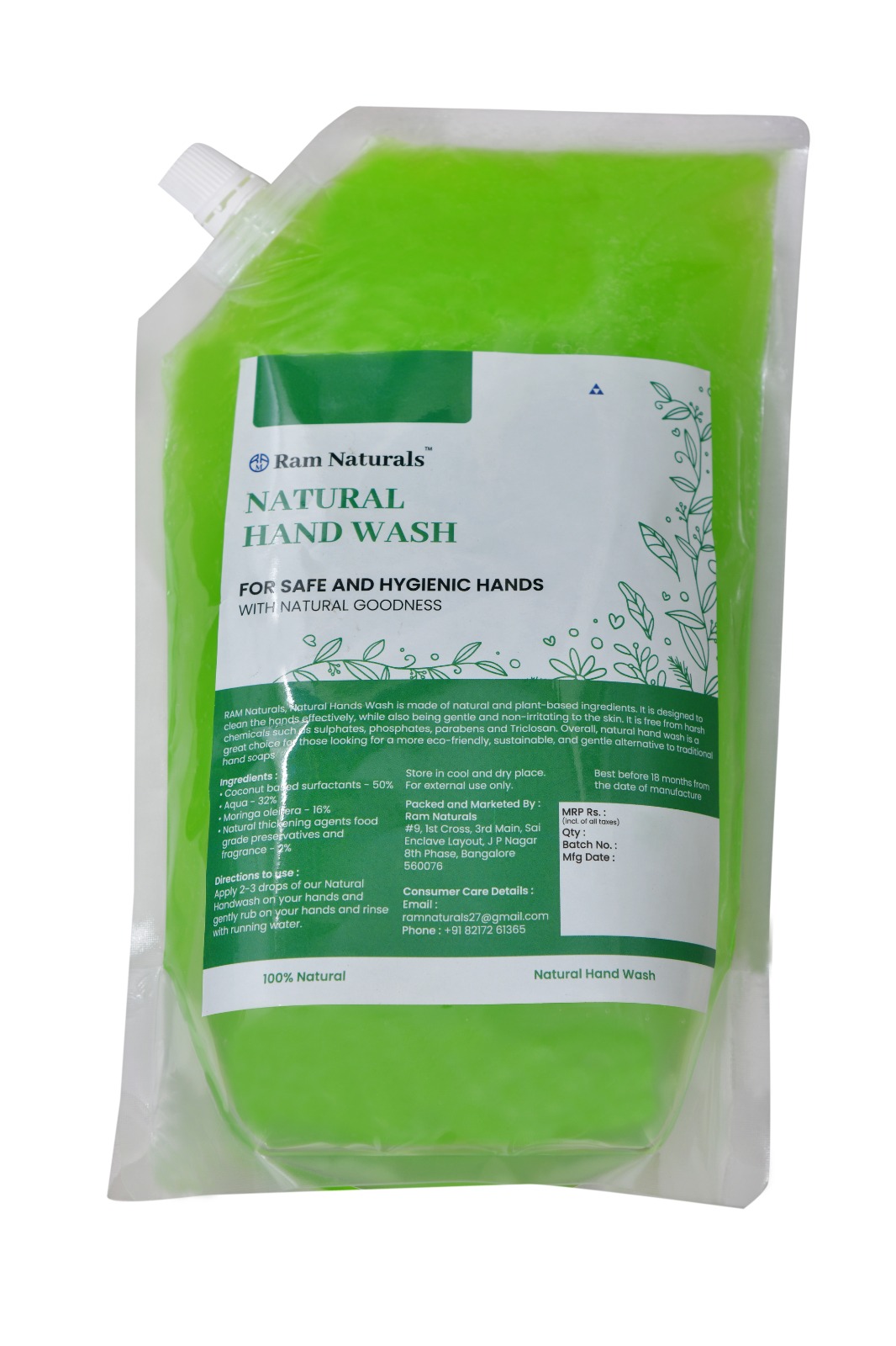 Natural Hand Wash Liquid 1 Litre