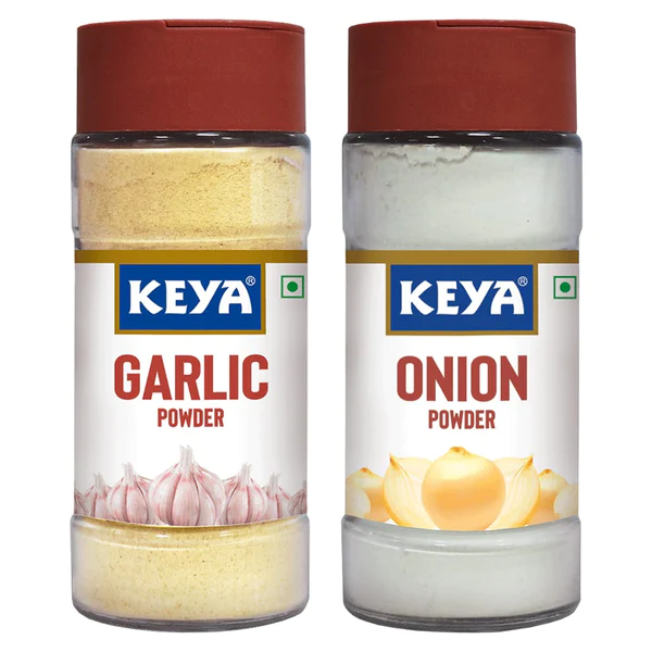 Keya Combo of Garlic Powder 55gm, Onion Powder