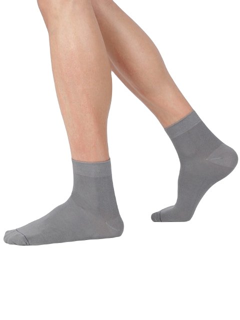 Jockey Men's Modal Cotton Stretch Ankle Length Socks with Stay Fresh Treatment - Mid Grey