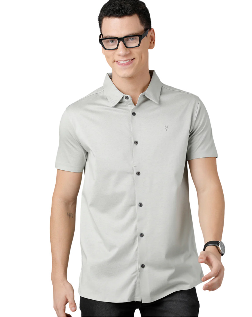 T-shirt Classic Polo Mens Cotton Half Sleeve Solid Slim Fit Grey Color Polo Neck T-Shirt | Unico - 74 A