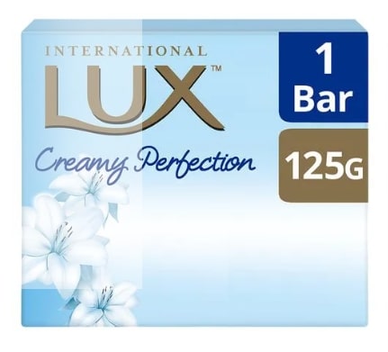 LUX International White Flower Creamy Perfection Plus Swiss Moisturizer Bathing Soap 125g