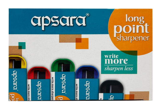 Apsara Long Point Sharpener - Durable, Easy Grip 20 pcs