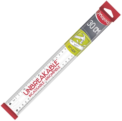 Maped  Ruler - Study 30 Cm Unbreakable, Durable Ruler For Measure 1 Pc
