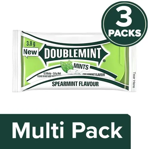 Doublemint Mints - Spearmint Flavour, 3X3.8 g Multipack