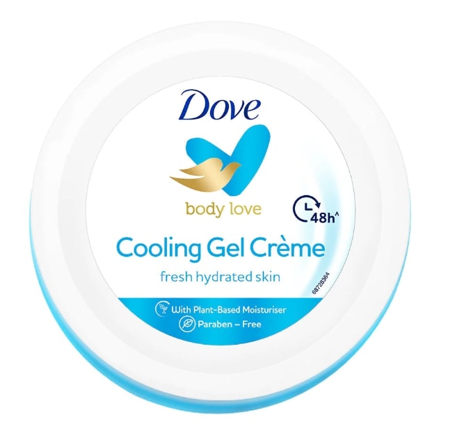 Dove Body Love Cooling Gel Crème Paraben Free 48hrs Hydration 245g
