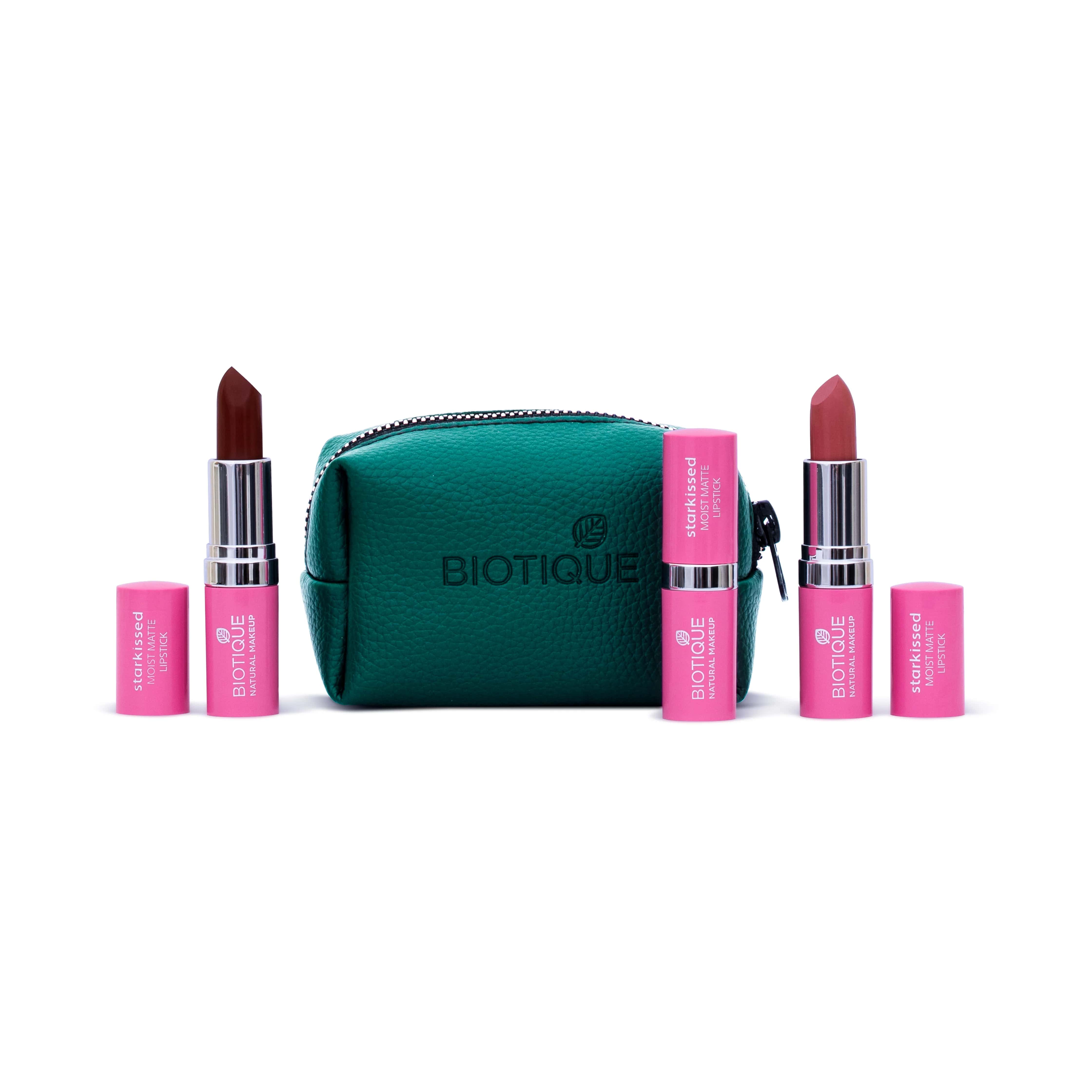 Biotique Lipstick Pack Of 3: Nude Edition With Lipstick Case