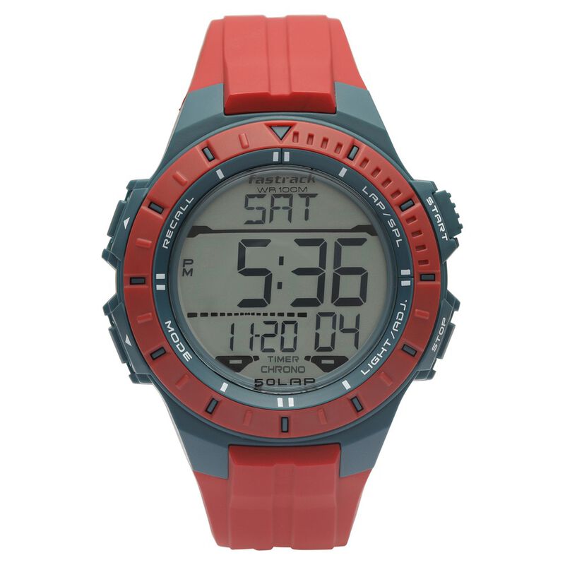 Fastrack Streetwear Digital Dial PU Strap Watch for Guys