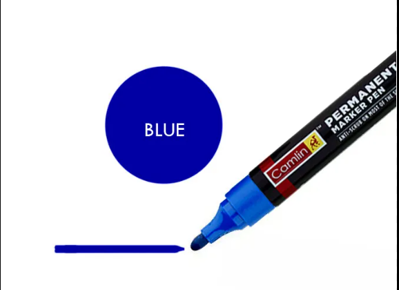 Camlin Permanent Marker Pen Bullet Tip – Blue