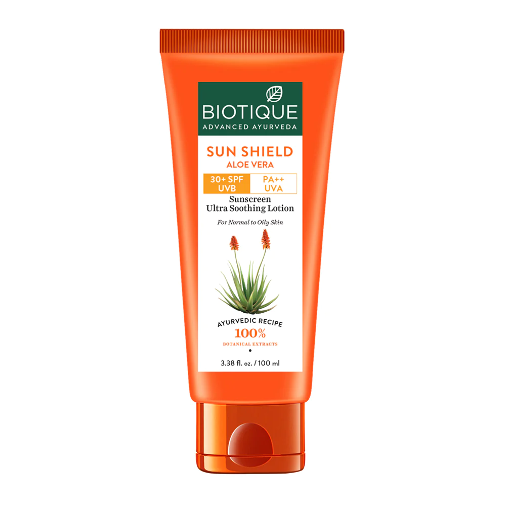 Biotique Sun Shield Aloe Vera 30+ Spf Sunscreen Lotion ,