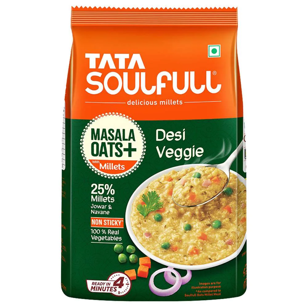 Tata Soulfull Masala Oats+ Desi Veggie 500 g
