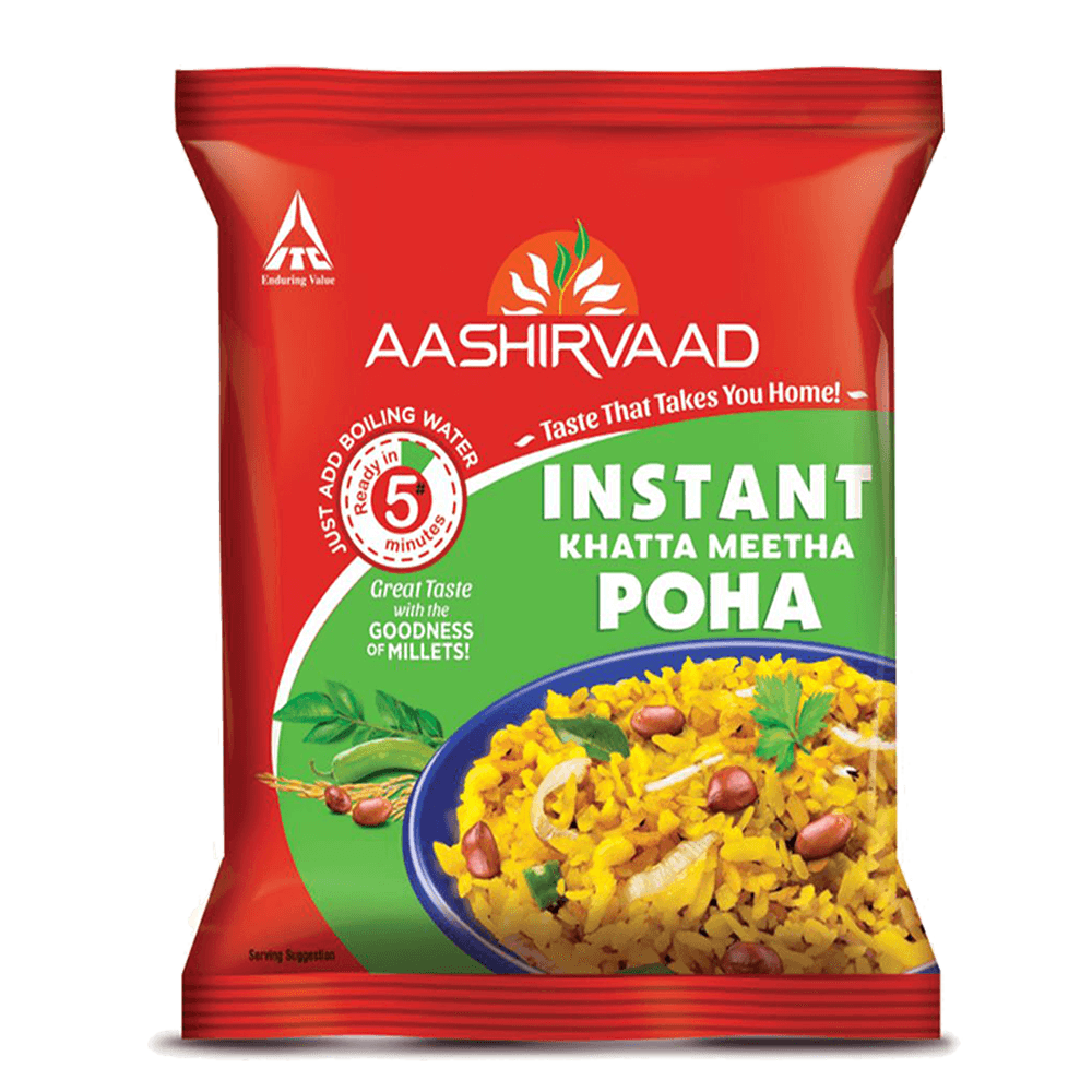 Aashirvaad Instant Meals Khatta Meetha Poha With Millets Pouch 60g