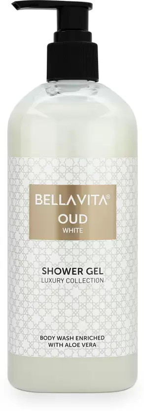 Bella vita organic OUD WHITE Shower Gel|With Woody & Citrus Notes, helps in Skin Nourishment| 250ml