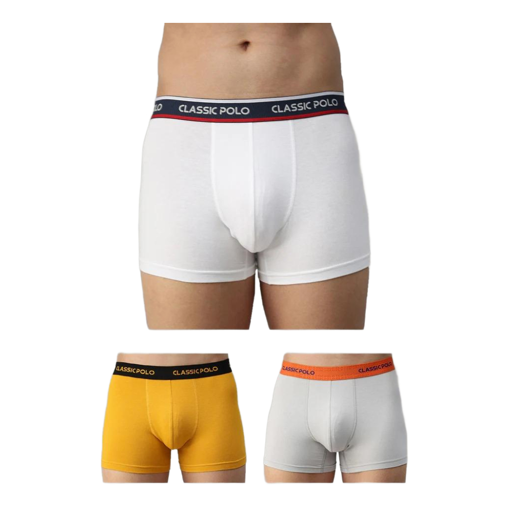 Classic Polo Men's Modal Solid Trunks | Glance - Multicolor (Pack Of 3)