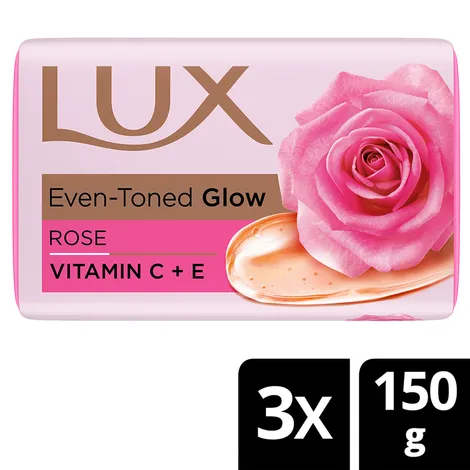 Lux Even Toned Glow Rose & Vitamin E Soap Bar  3x150g