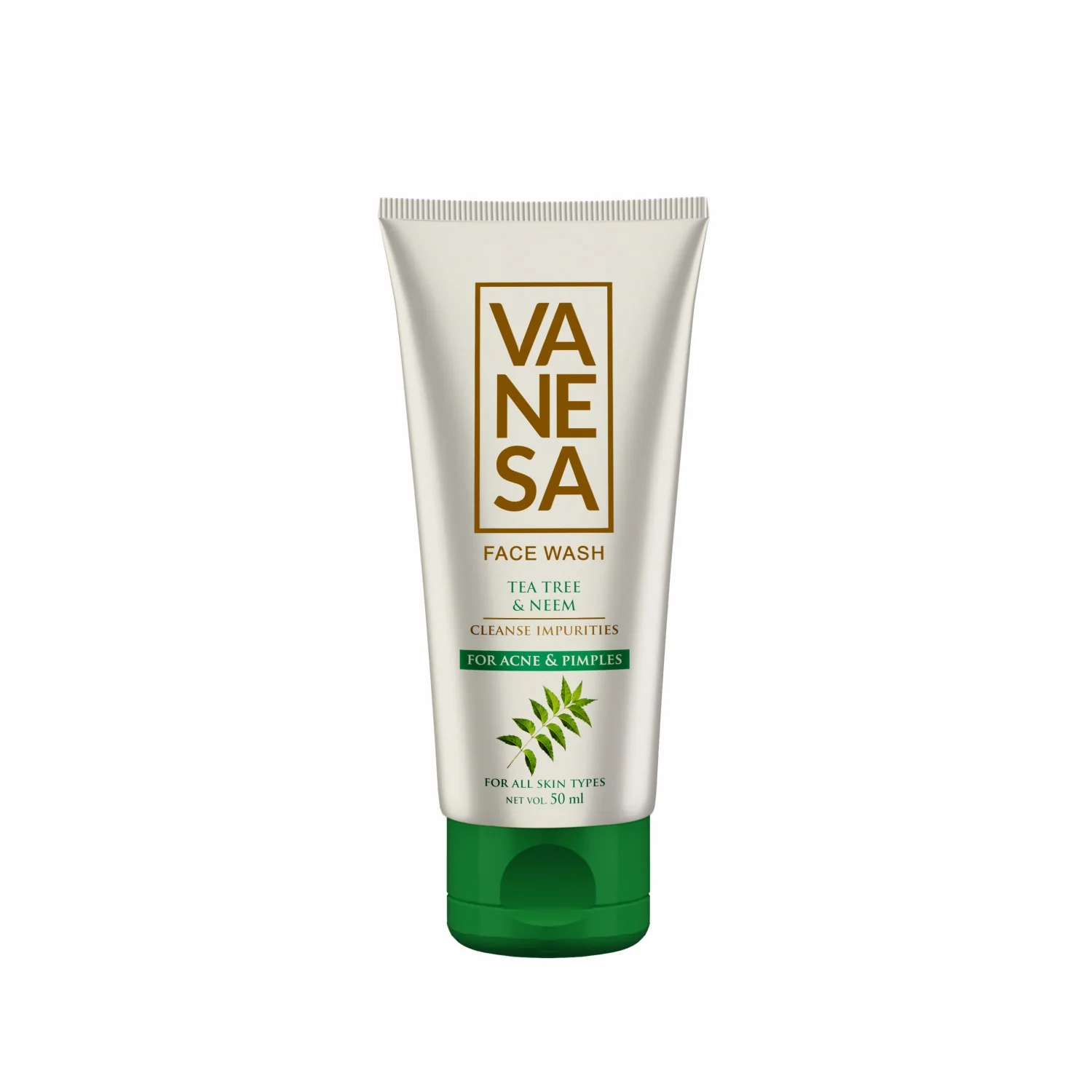 Vanesa Face Wash, Tea Tree & Neem | Cleanse Impurities | For Acne & Pimple