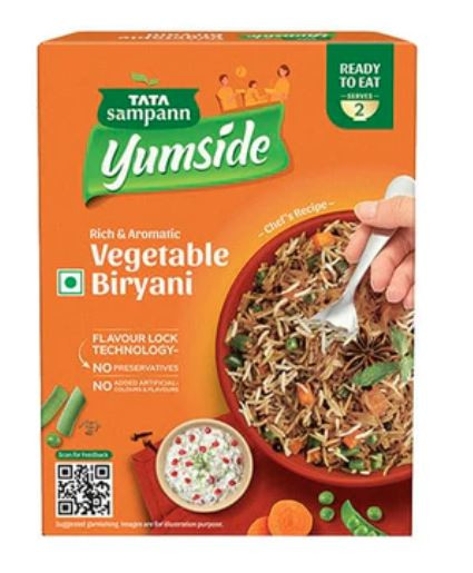 Yumside Vegetable Biryani | Rich & Aromatic | Ready to Eat Meal | 330g