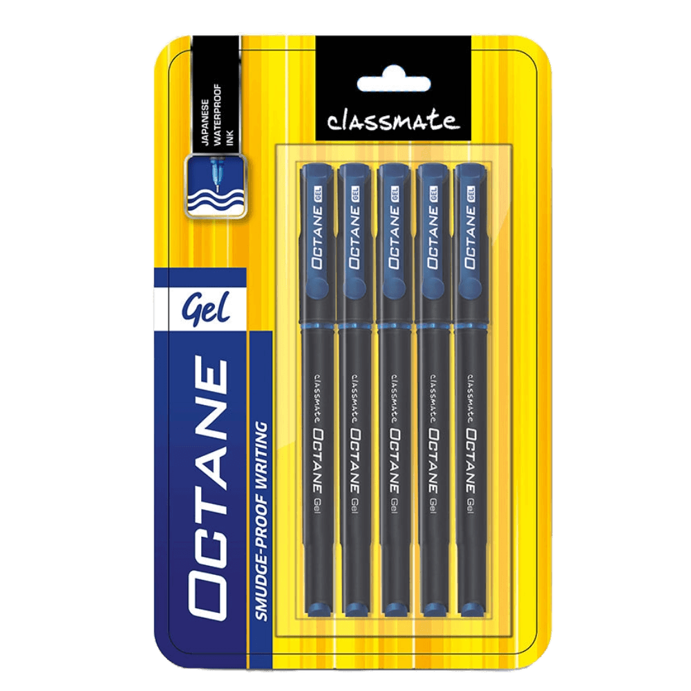 Classmate Octane Gel Pen- Blue (Pack of 5)