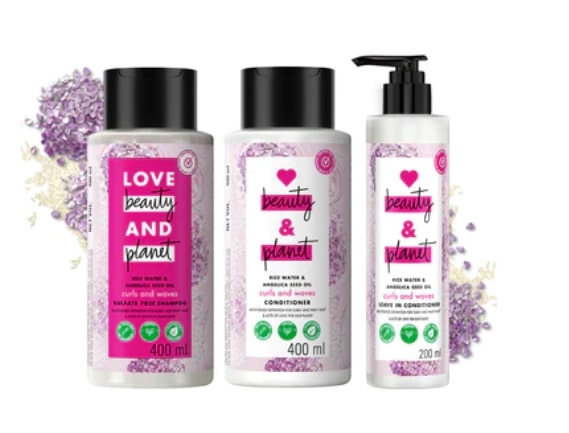 Love Beauty and Planet Rice Water & Angelica Seed Oil Silicone Free Shampoo & Conditioner 400ml, Leave-In Conditioner 200ml