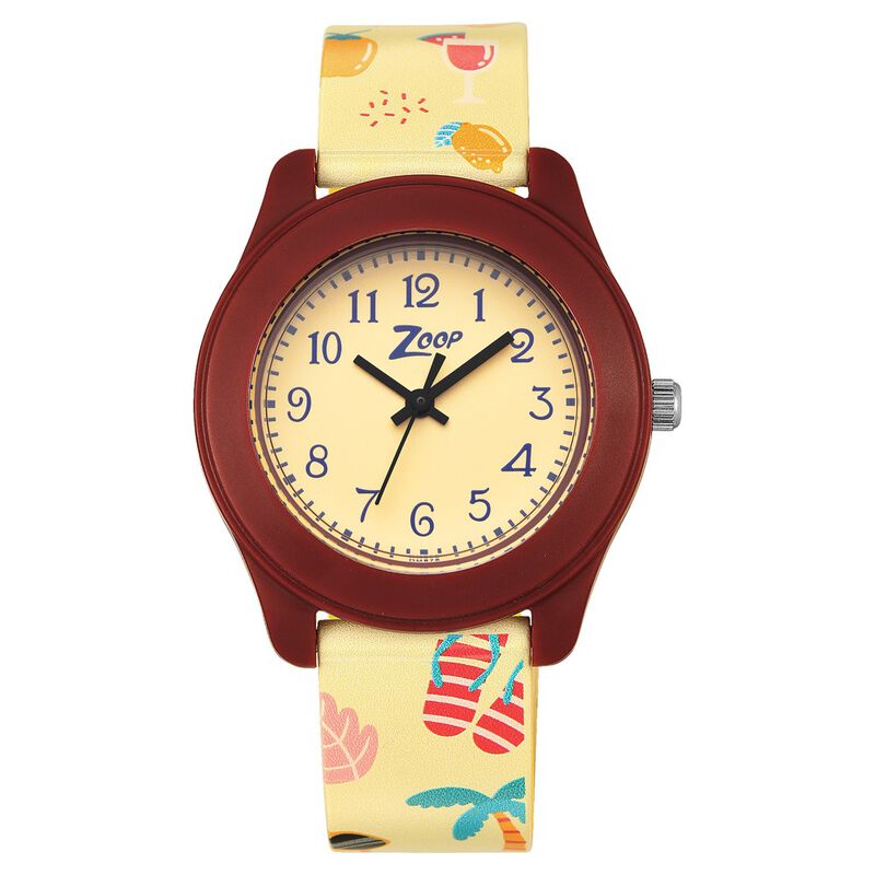 Zoop By Titan Outdoor life Yellow Dial Plastic Strap for Kids