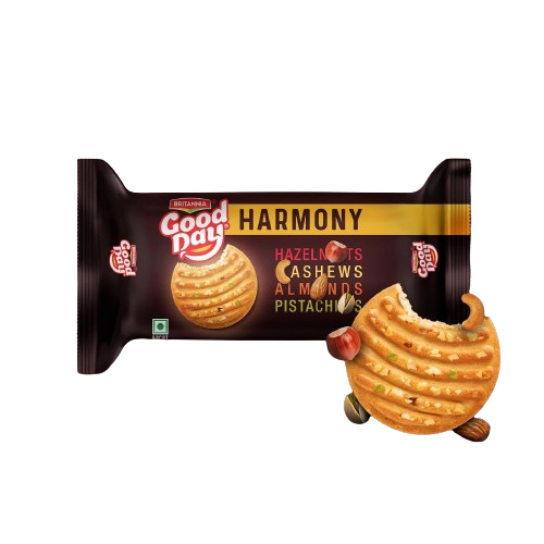 Britannia Good Day Harmony Biscuit - Crunchy, Zero Trans Fat, Ready To Eat, 110 g Pouch