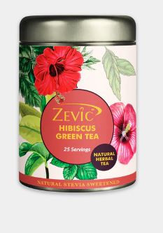HIBISCUS HERBAL GREEN TEA WITH PEPPERMINT