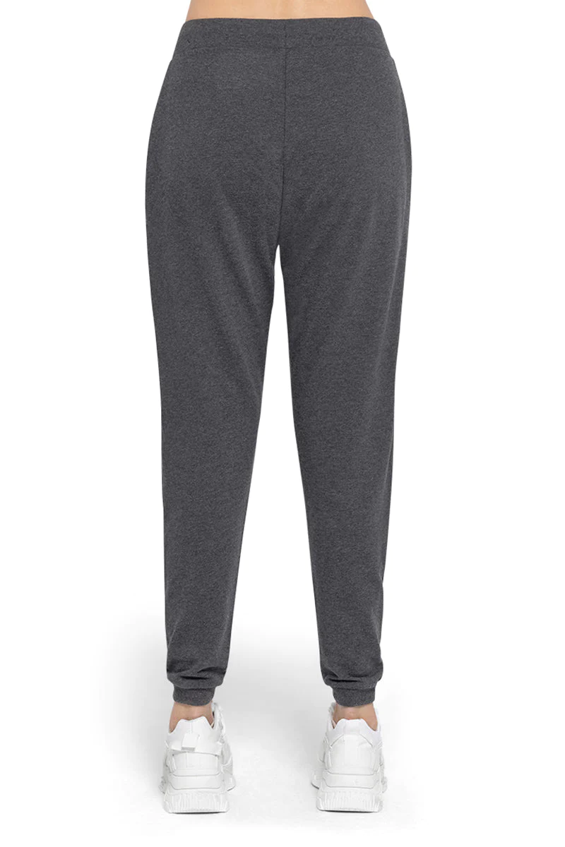 Amante  Essential Joggers - Gray Pinstripe Marl