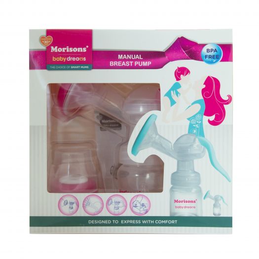 J L MORISON Morisons Baby Dreams Manual Breast Pump - Pink