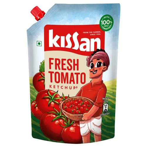 Kissan Fresh Tomato Ketchup  Pouch - Healthy & Tasty