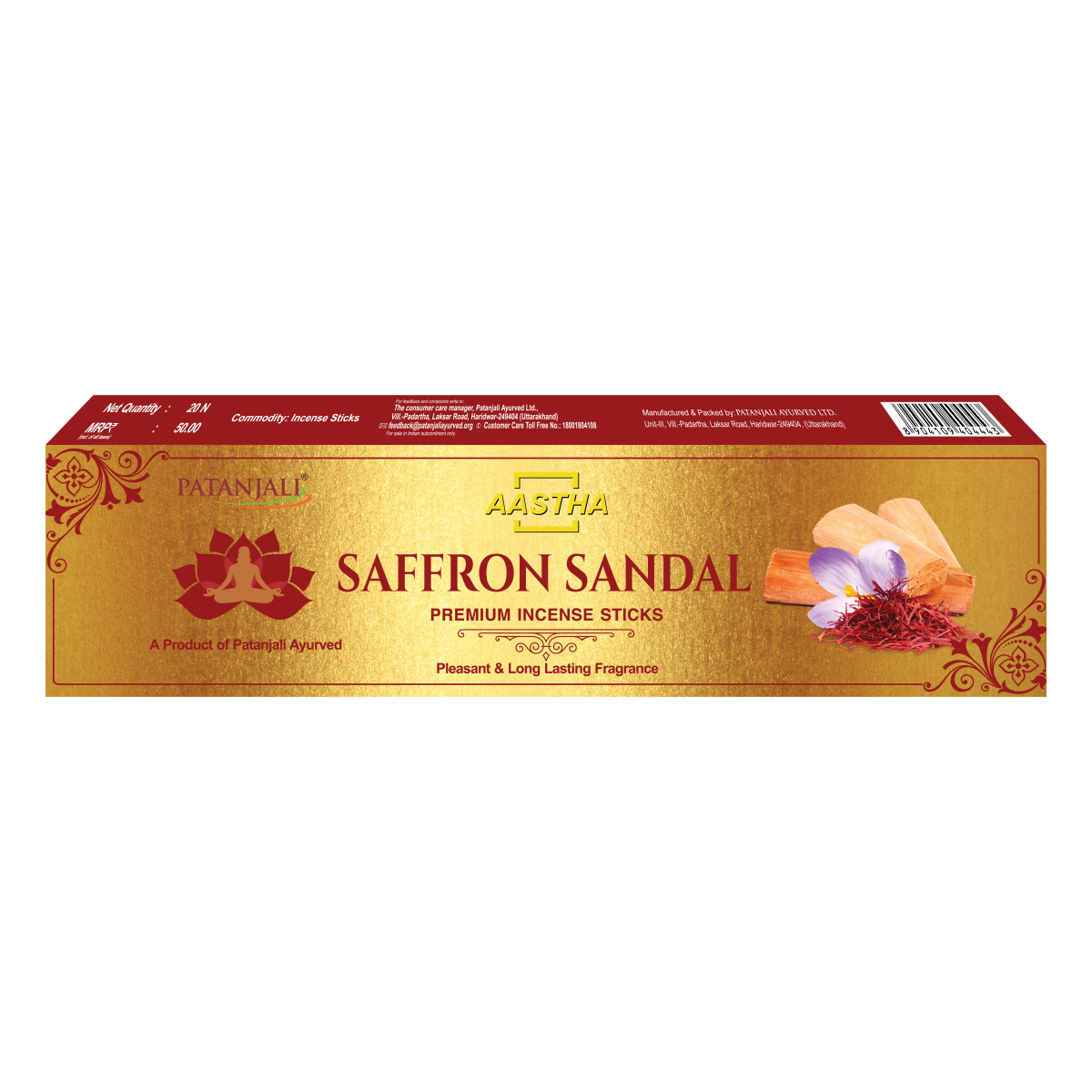 Patanjali Aastha Premium Agarbatti Saffron Sandal