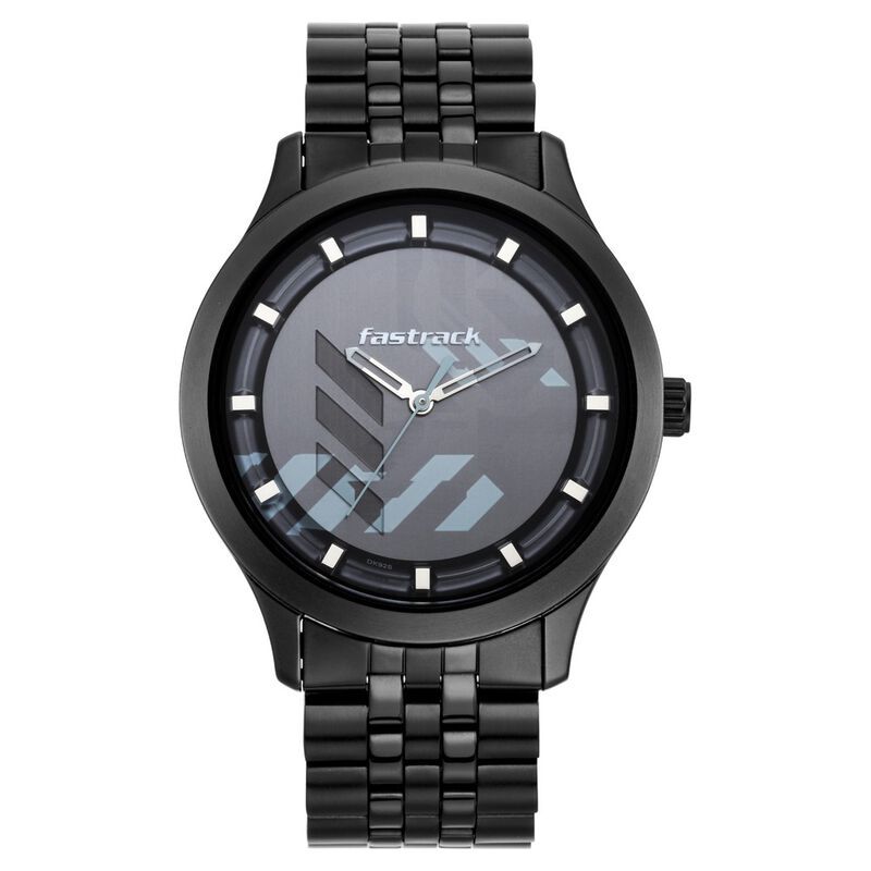 Fastrack Gamify Quartz Analog Grey Dial Metal Strap Watch for Guys