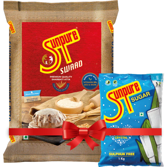 SUNPURE SWAAD ATTA - 10 KG (WITH FREE SUNPURE SUGAR - 1 KG)