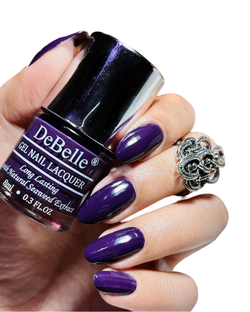 DEBELLE GEL NAIL LACQUER ROYALE' VIOLA - (DARK VIOLET NAIL COLOR), 8ML