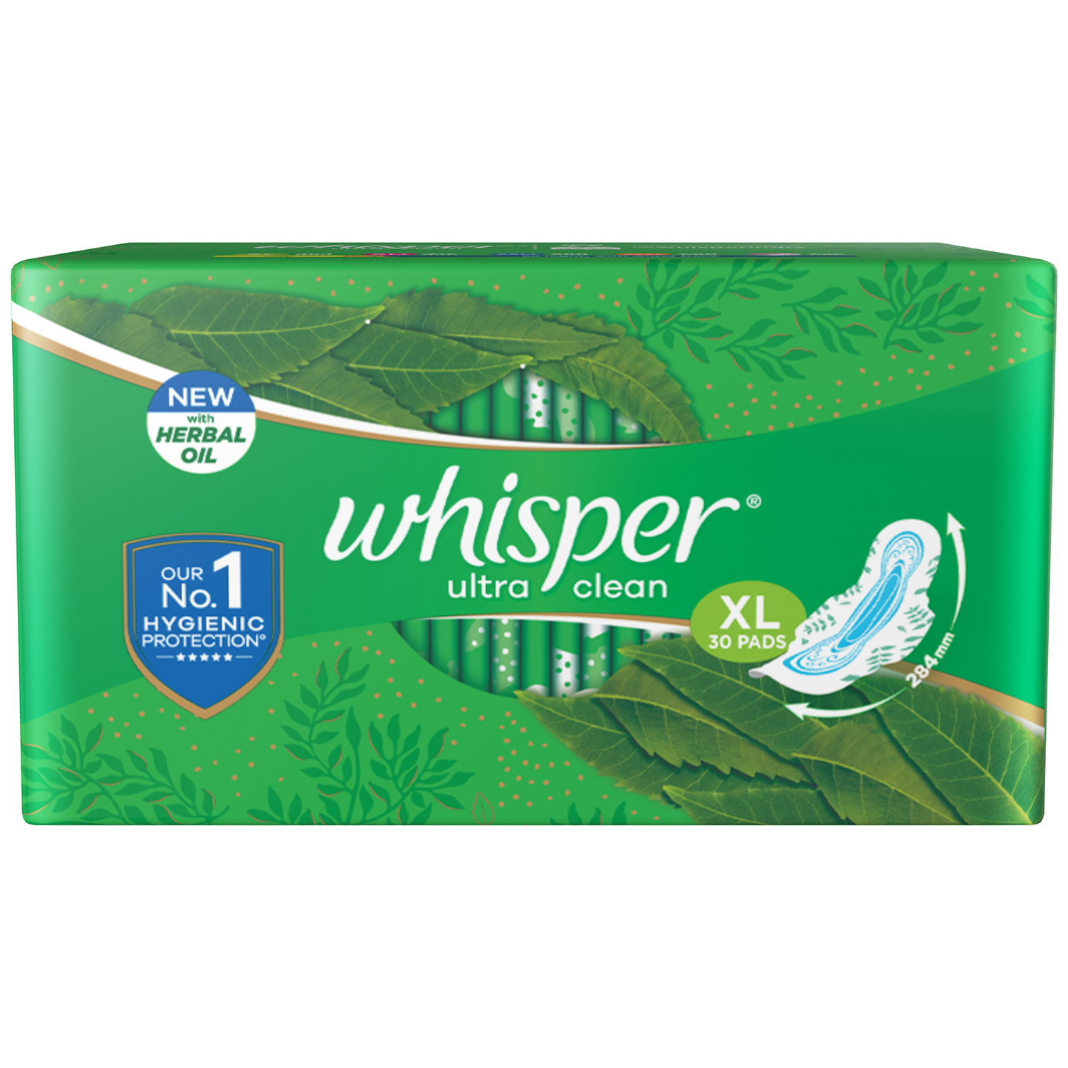 Whisper Ultra Clean XL Sanitary Pads - 30 Count