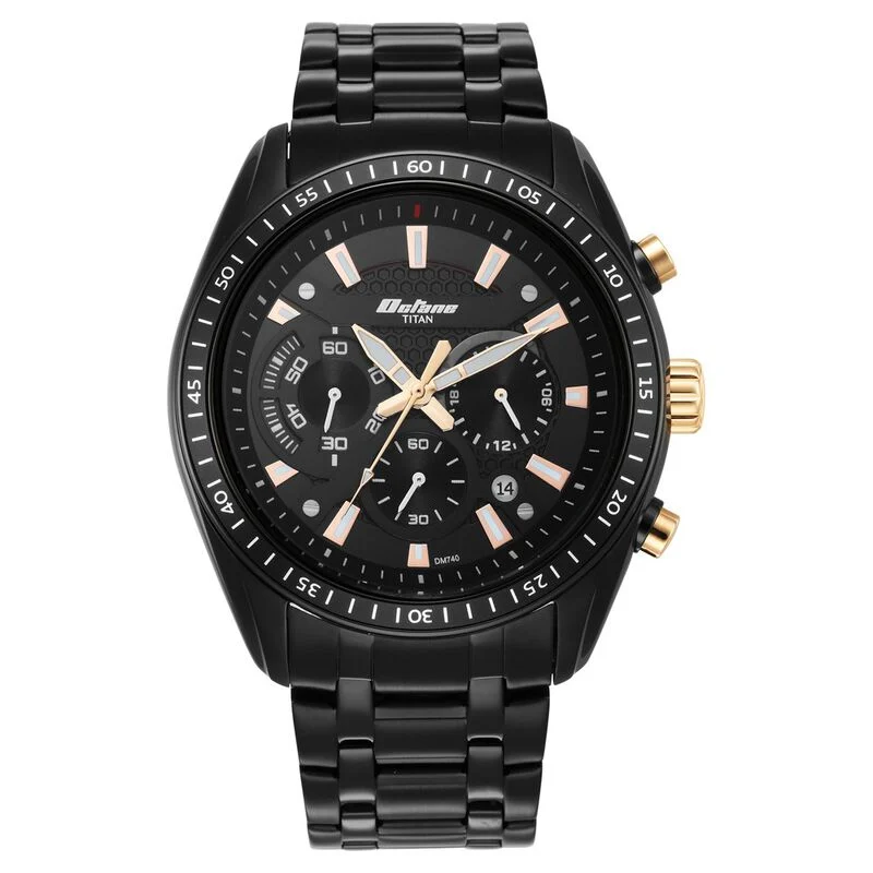 Octane Black Dial Chronograph Watch for Men