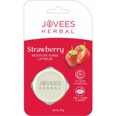 Jovees Strawberry Moisture Surge Lip Balm |Hydrates |Rejuvenates 5g