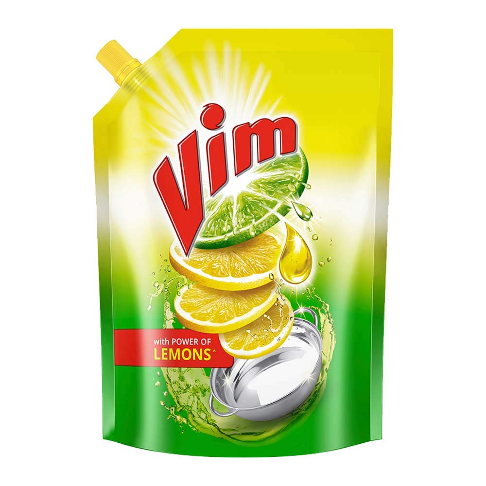 Vim Dishwash Liquid Gel Lemon Refill Pouch