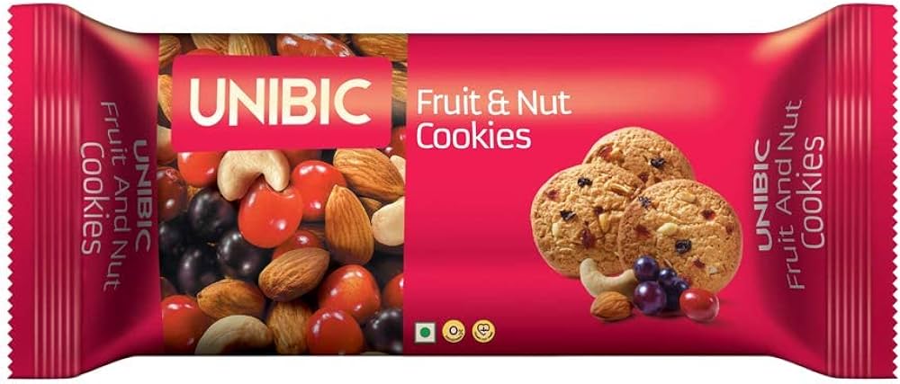 UNIBIC Fruit And Nut Cookies, 75 g Pouch