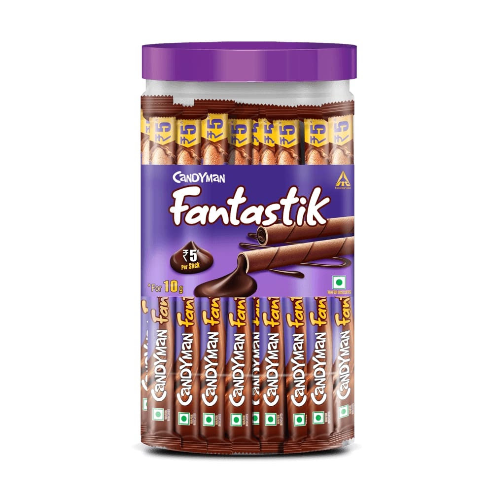 Candyman Fantastik Chocostick (40 Sticks Jar : 400 gm)