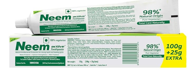 Neem Active Toothpaste 100 g Get 25 gm Extra