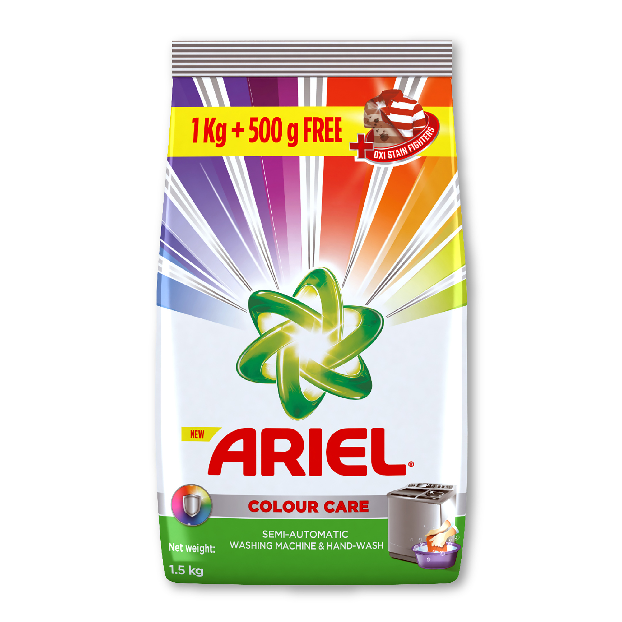 Ariel Colour Detergent Washing Powder - 1 kg with Free Detergent Washing Powder - 500 g