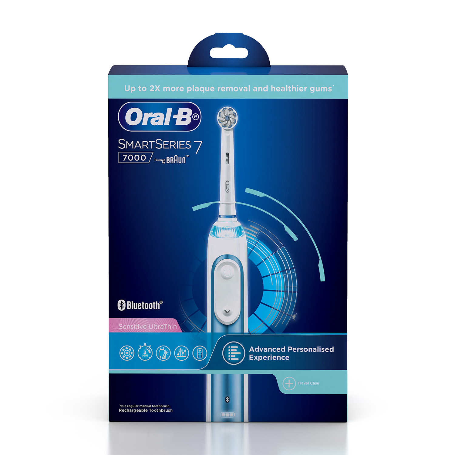 Oral B Smart 7 Electric Toothbrush with Advanced Personalization with Ultra Soft Brush head with Travel
