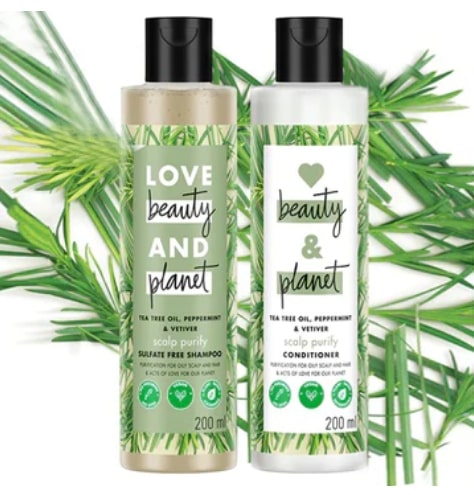 Love Beauty and Planet Tea Tree & Vetiver Scalp Refresh Combo Shampoo + Conditioner ( 200ml + 200ml )