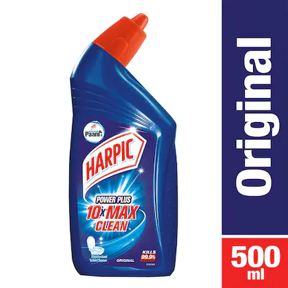 Harpic Disinfectant Toilet Cleaner Liquid - Lemon, Removes Dirt & Stains