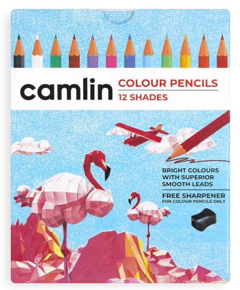 Camlin Full Size Colour Pencil -12 Shades