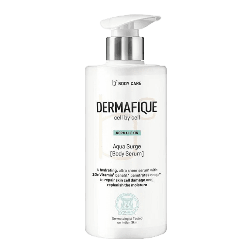 Dermafique Aquasurge Body Serum, Body Lotion for Normal Skin, 10x Vitamin E, Hydrates and Moisturizes Skin, Repairs Skin Cell Damage, Dermatologist Tested (300 ml)