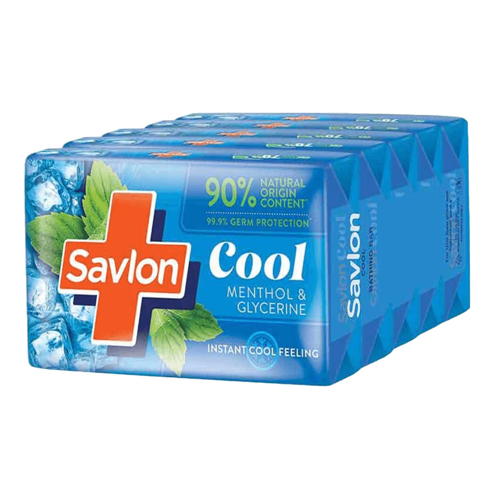 Savlon Cool Soap Menthol & Glycerin 125g (Pack of 5)